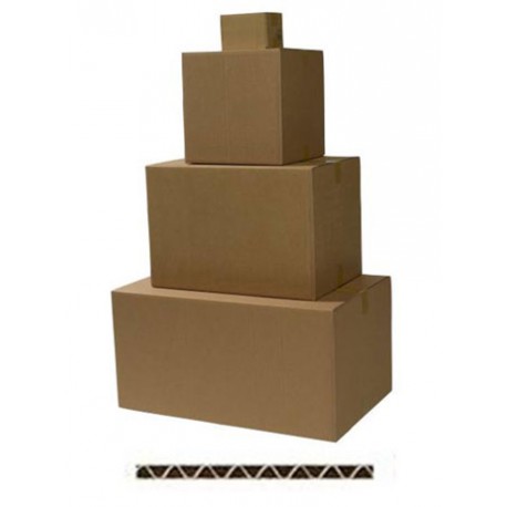 Caisse carton simple cannelure - Emballage et Stockage